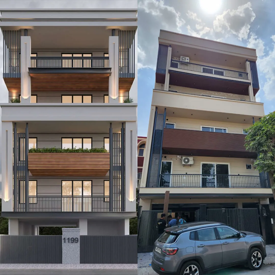 Luxury home architectural exterior elevation