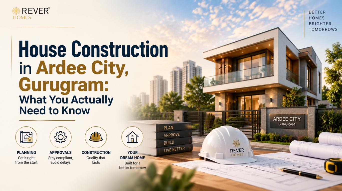Rever Homes blog post cover - House Construction in Ardee City, Gurugram: What You Actually Need to Know