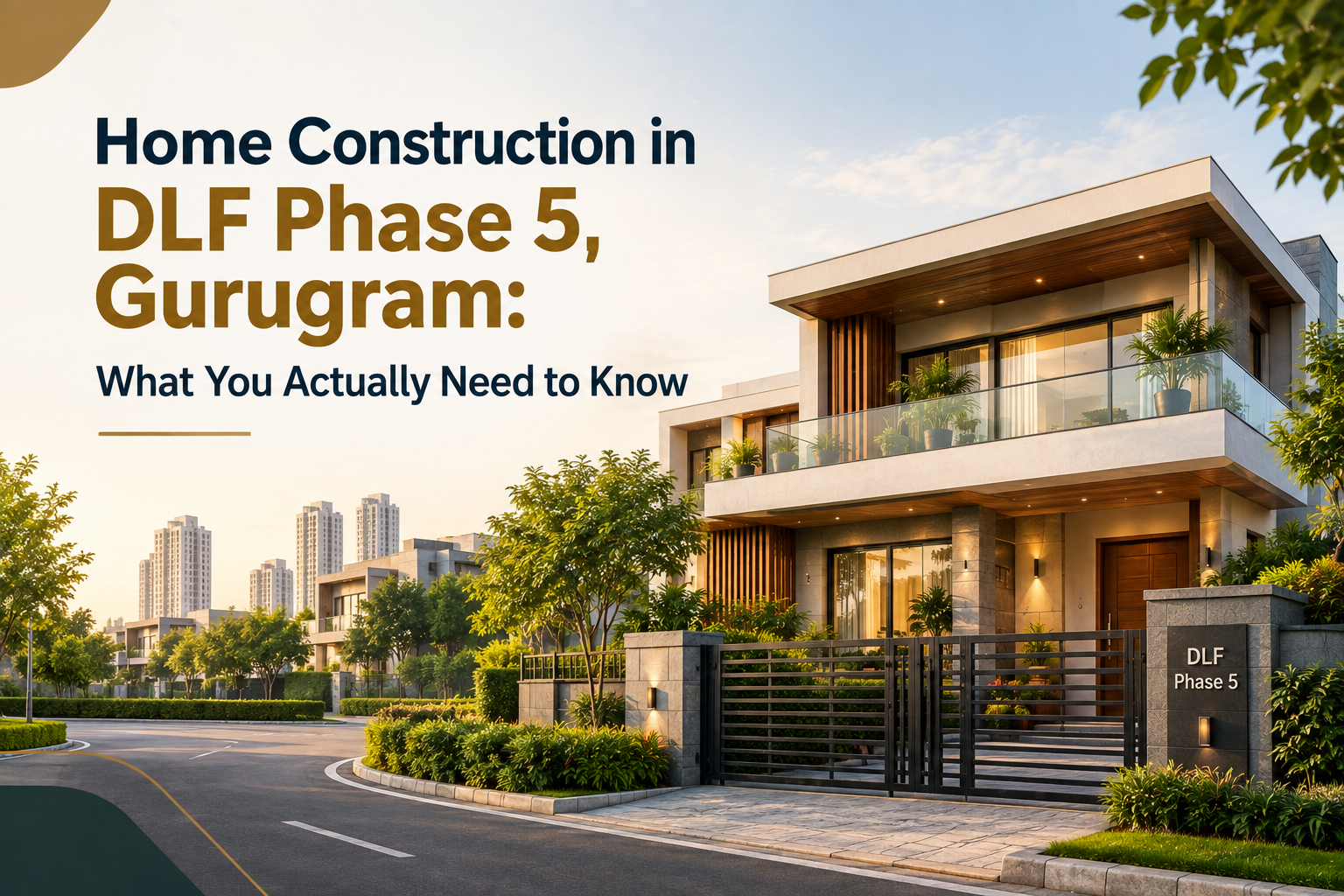 Rever Homes blog post cover - Home Construction in DLF Phase 5, Gurugram: What You Actually Need to Know