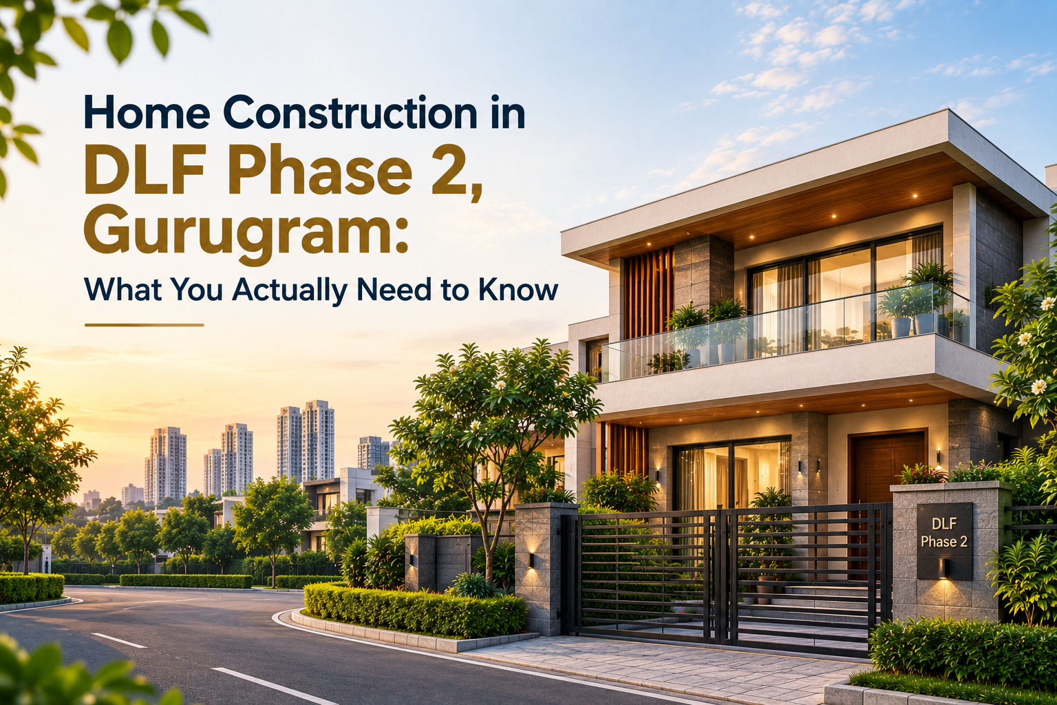 Rever Homes blog post cover - Home Construction in DLF Phase 2 Gurugram: Get Started Today
