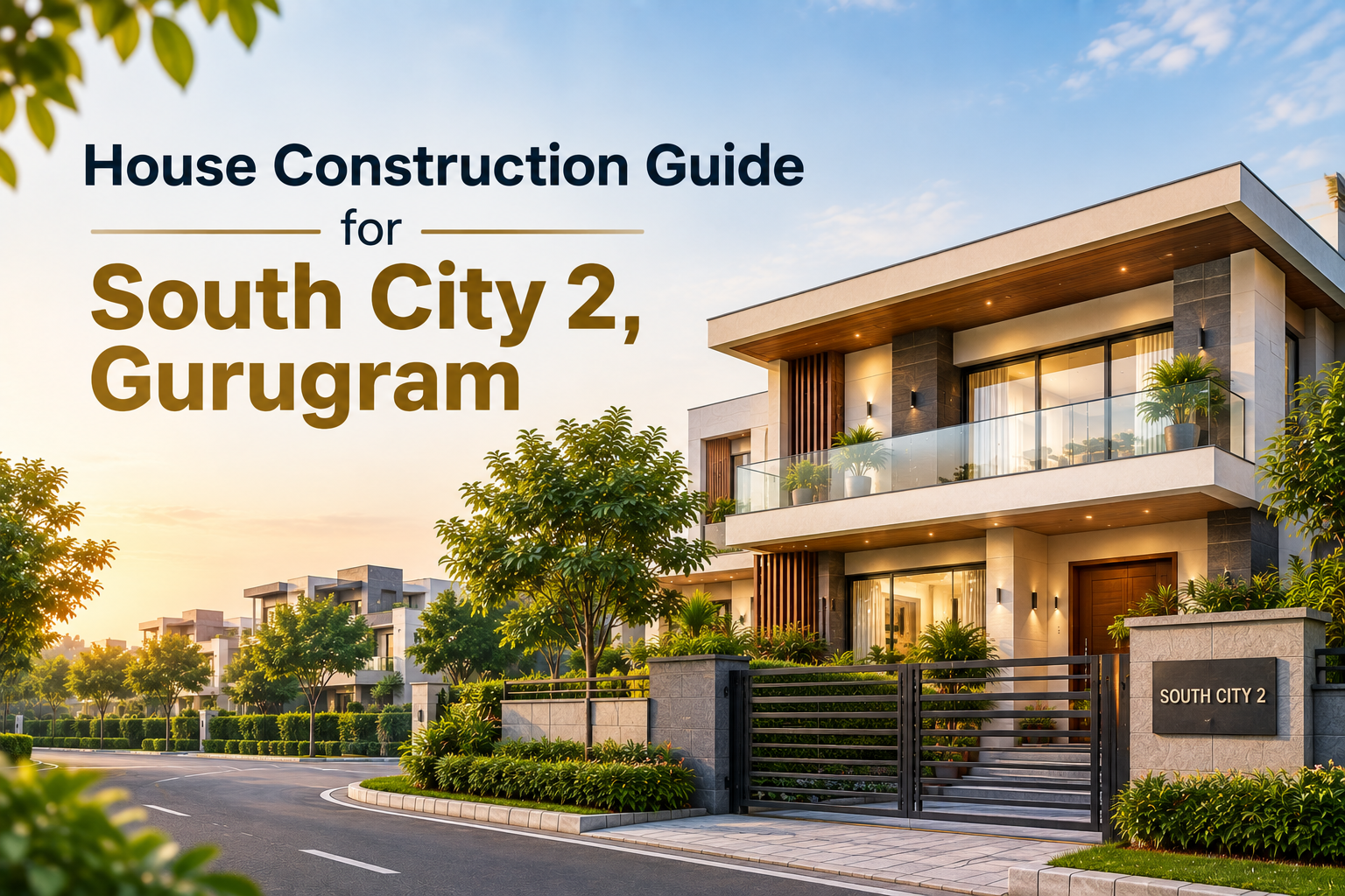 Rever Homes blog post cover - House Construction Guide for South City 2, Gurugram