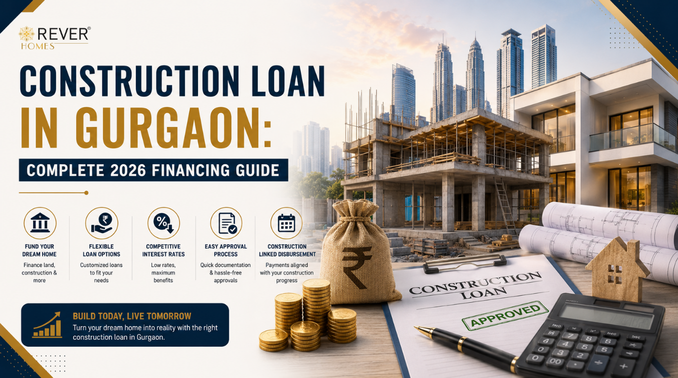 Rever Homes blog post cover - Construction Loan in Gurgaon: Complete 2026 Financing Guide